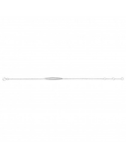 Bracelet argent rhodié et zirconiums
