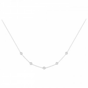 Collier argent oxyde Zirconium pastillé