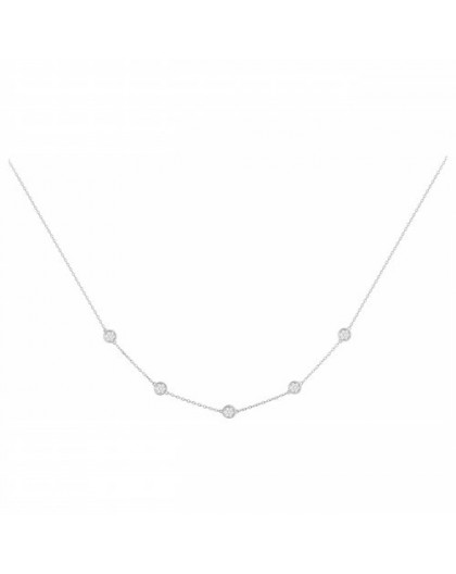 Collier argent oxyde Zirconium pastillé