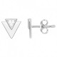 Boucles oreilles argent oxydes triangles