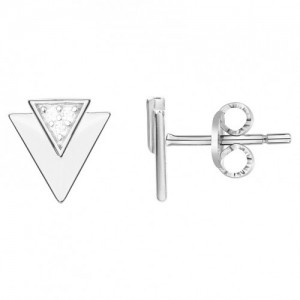 Boucles oreilles argent oxydes triangles