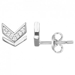 Boucles oreilles argent oxydes chevrons