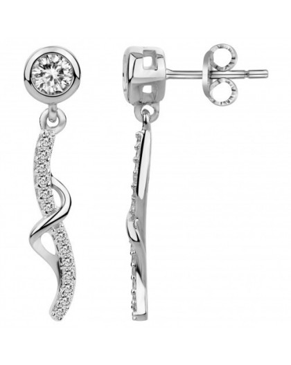 Boucles oreilles argent oxydes pendantes