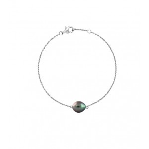 Bracelet Perle de Tahiti sur chaine argent