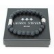 Bracelet Pierres Naturelles Onyx et motif buddha