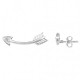 Boucles d'oreilles argent et oxydes motif flèches