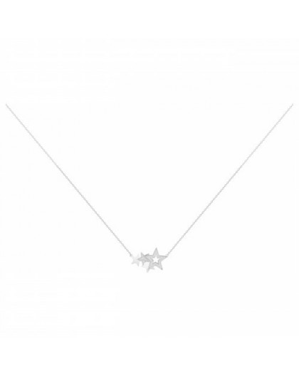 Collier argent oxyde Zirconium Etoiles