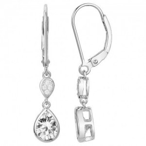 Boucles oreilles argent oxydes dormeuses