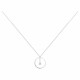 Collier argent oxyde Zirconium pierre cerclée