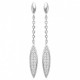 Boucles d'oreilles argent et oxydes pendantes