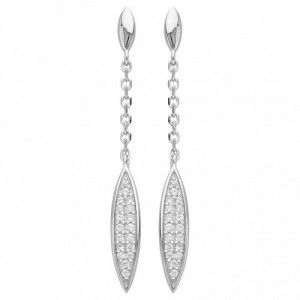 Boucles d'oreilles argent et oxydes pendantes