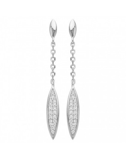 Boucles d'oreilles argent et oxydes pendantes