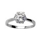 Bague argent massif solitaire oxyde 6 griffes