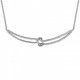 Collier Argent motif entrelacé pavage oxydes