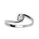 Bague argent solitaire vrillé oxyde 4 griffes