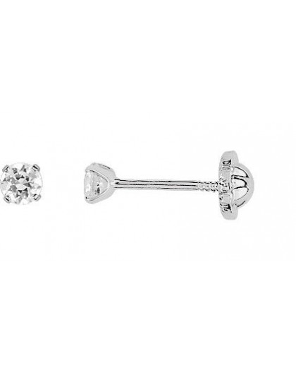 Boucles d'oreilles Or fermoir vis Oxydes zirconium