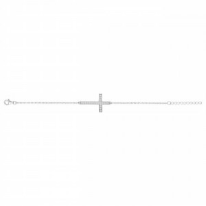 Bracelet Argent oxydes zirconium croix