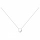 Collier Argent oxydes zirconium motif floral