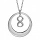 Collier Argent Huit infini cerclé gravable