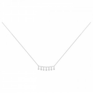 Collier Argent oxydes zirconium pampilles Gipsy