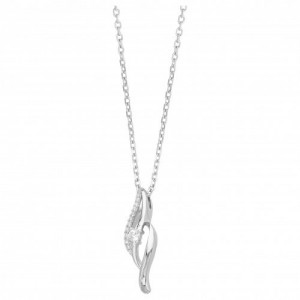 Collier Argent oxydes zirc volute