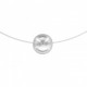 Collier Argent Fil nylon perle blanche de culture