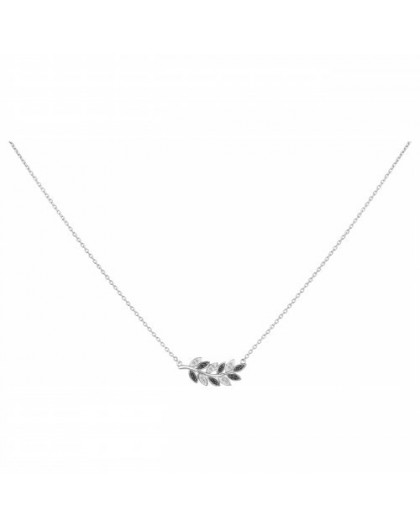 Collier Argent Oxydes de Zirc motif feuilles