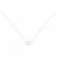 Collier Argent oxydes Zirc coeur et cercle