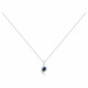 Collier Argent oxydes zirconium bleu moderne