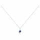 Collier Argent oxydes zirconium bleu moderne