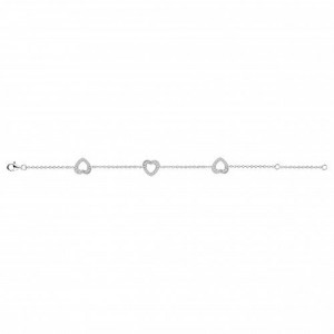 Bracelet Argent coeurs Oz multiple