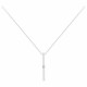 Collier Argent oxydes zirconium baguette solitaire