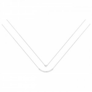 Collier Argent oxydes zirconium double chaine