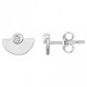 Boucles d'oreilles Argent demi lune OZ