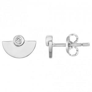 Boucles d'oreilles Argent demi lune OZ