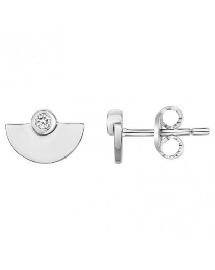 Boucles d'oreilles Argent demi lune OZ