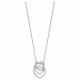 Collier Argent Triple coeurs Oz