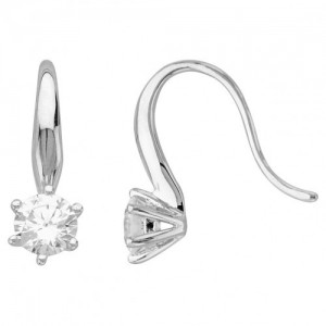 Boucles d'oreilles argent et oxydes crochets