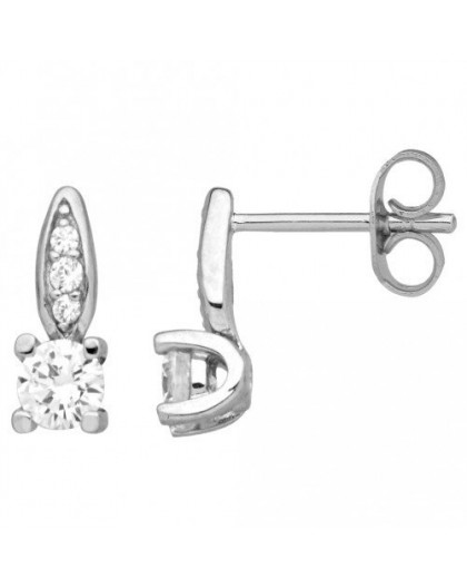 Boucles d'oreilles argent et oxydes accompagnés