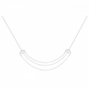 Collier Argent triple rang chaines