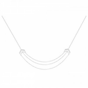 Collier Argent triple rang chaines