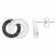 Boucles d'oreilles Argent double cercles OZ