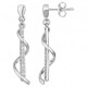 Boucles d'oreilles Argent baguette twist OZ