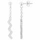 Boucles d'oreilles argent et oxydes pendantes