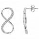 Boucles d'oreilles argent et oxydes motif infini