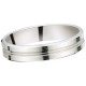 Alliance Or gris double strie centrée 4.5mm