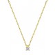 Collier Or jaune et diamant serti 4 griffes 0.07Ct