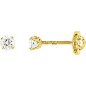 Boucles d'oreilles Or fermoir vis oxydes zirconium