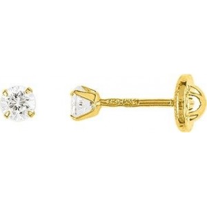 Boucles d'oreilles Or fermoir vis oxydes zirconium