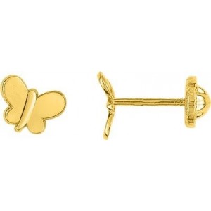 Boucles d'oreilles Or fermoir vis papillon